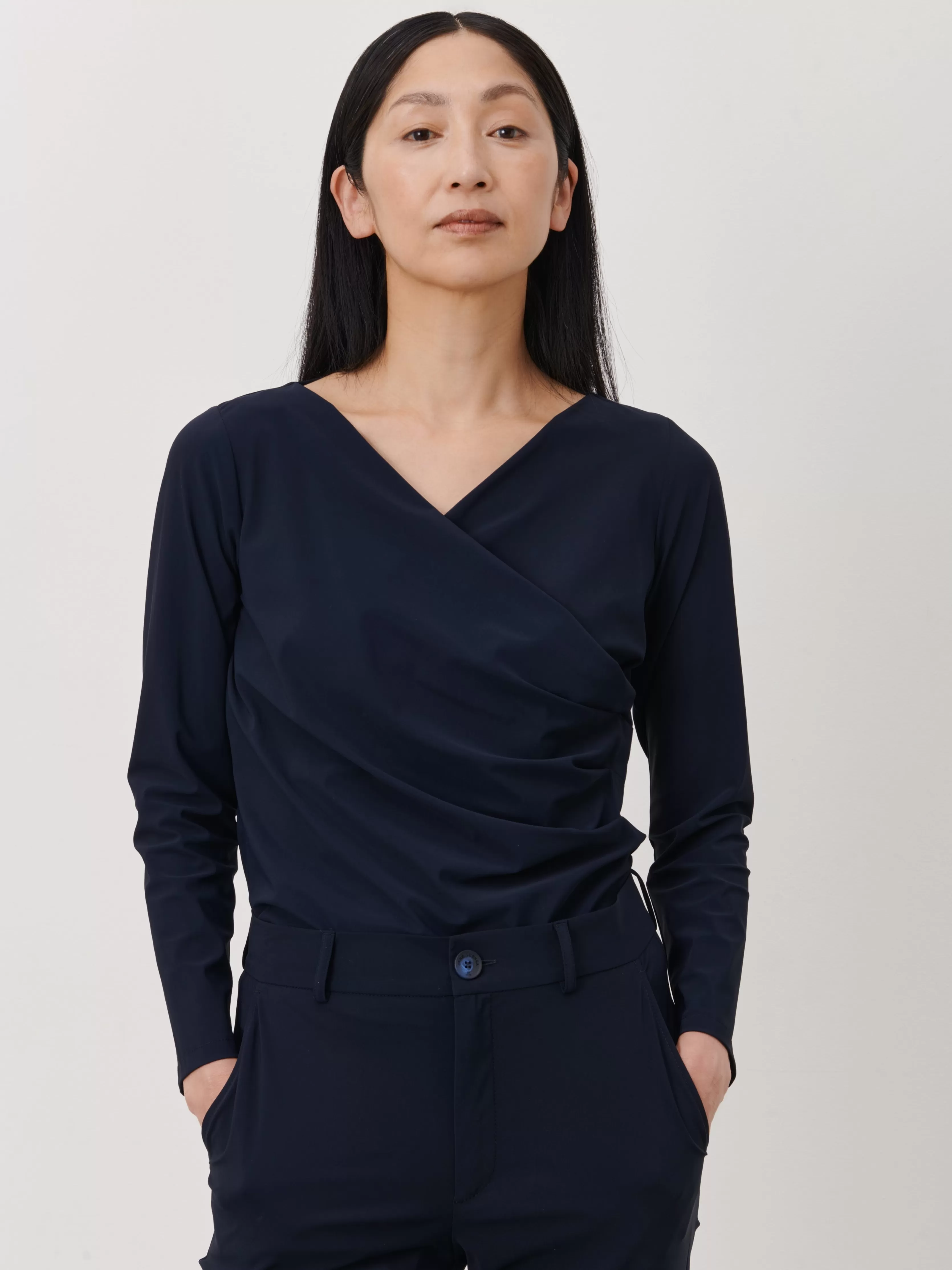 Jane Lushka Alise Blouse Technical Jersey | Blue