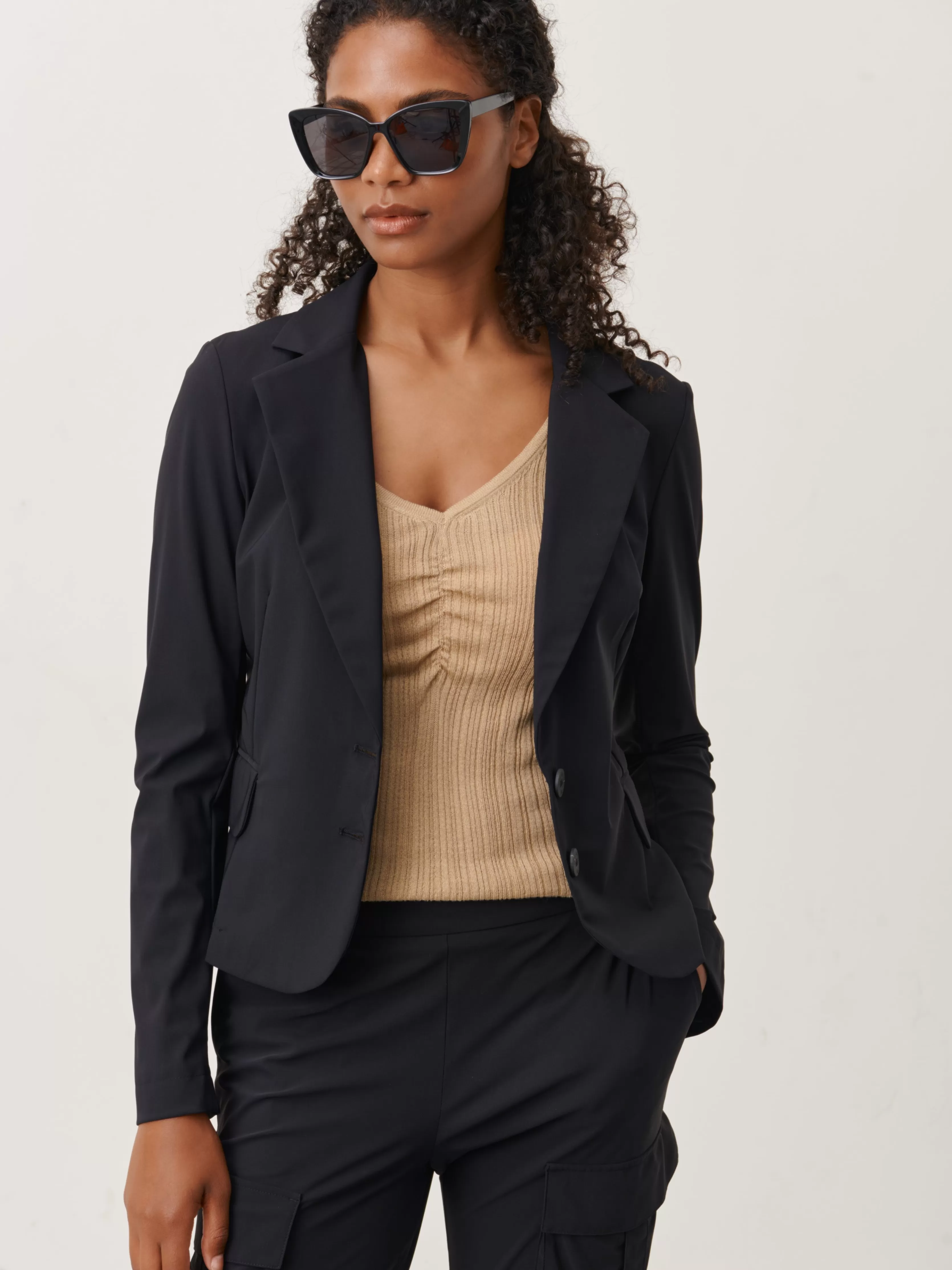 Jane Lushka Atina Blazer Technical Jersey | Black