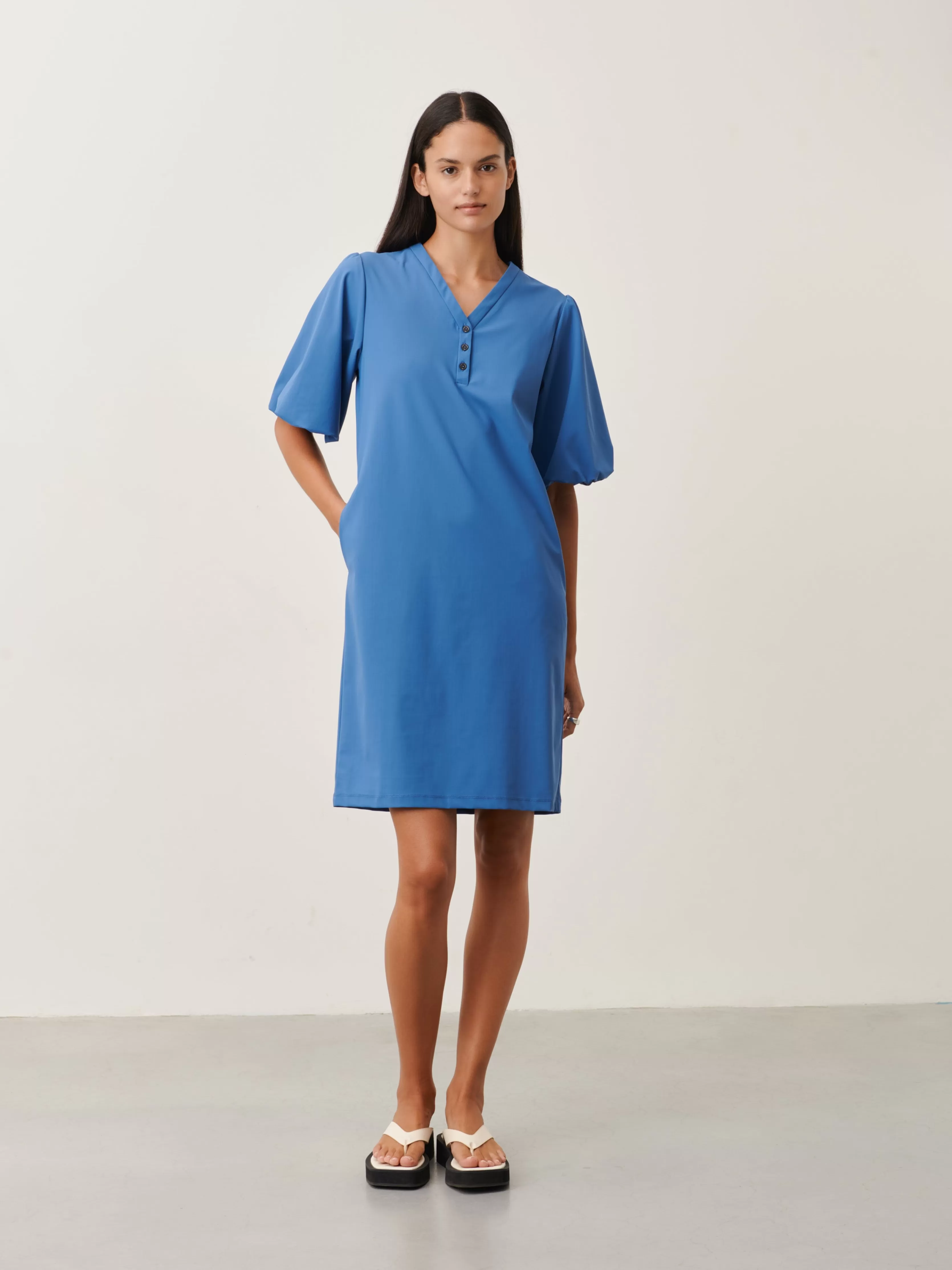 Jane Lushka Ava Dress Technical Jersey | Mid Blue