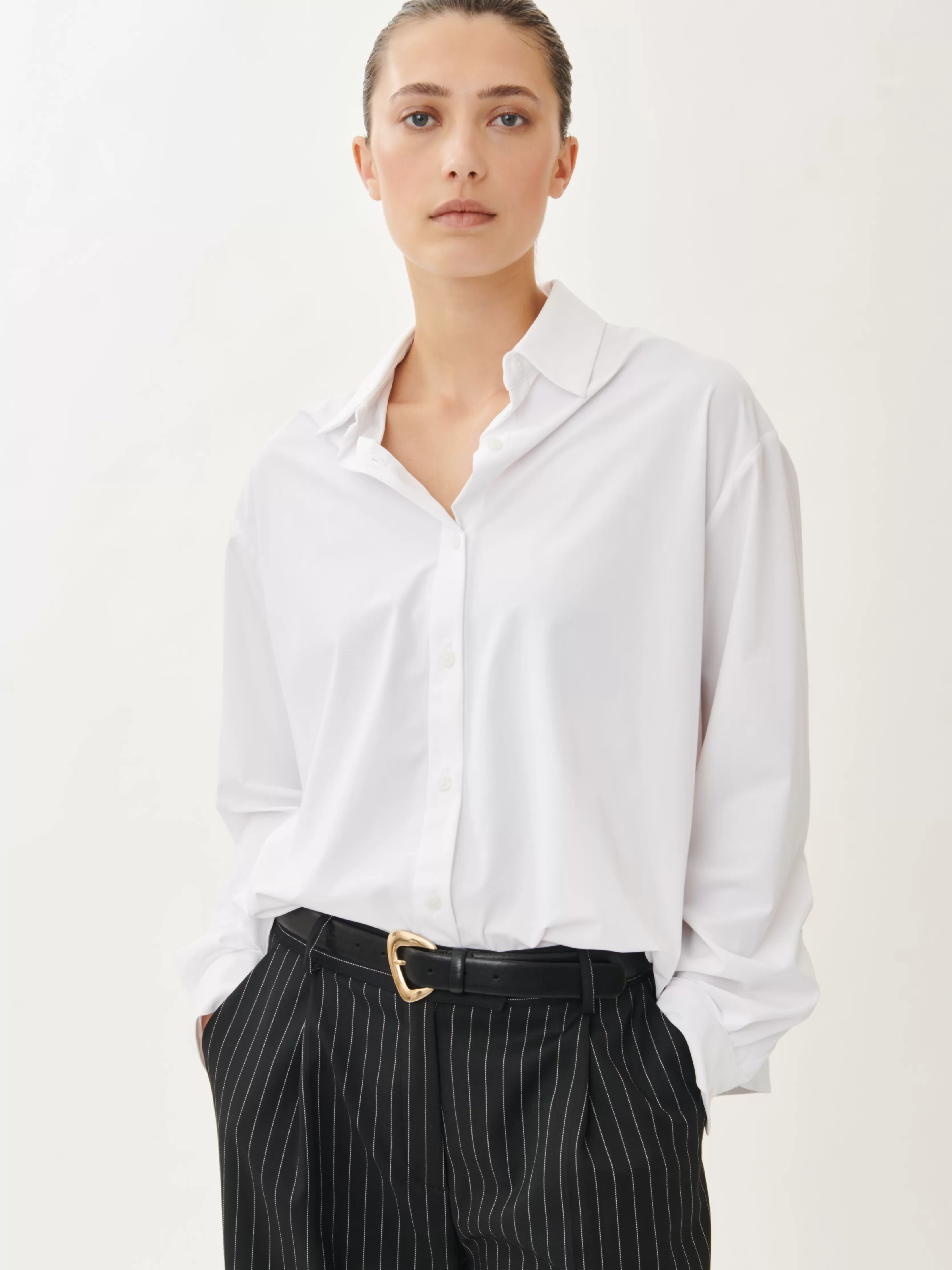 Jane Lushka Avine Blouse Technical Jersey | White