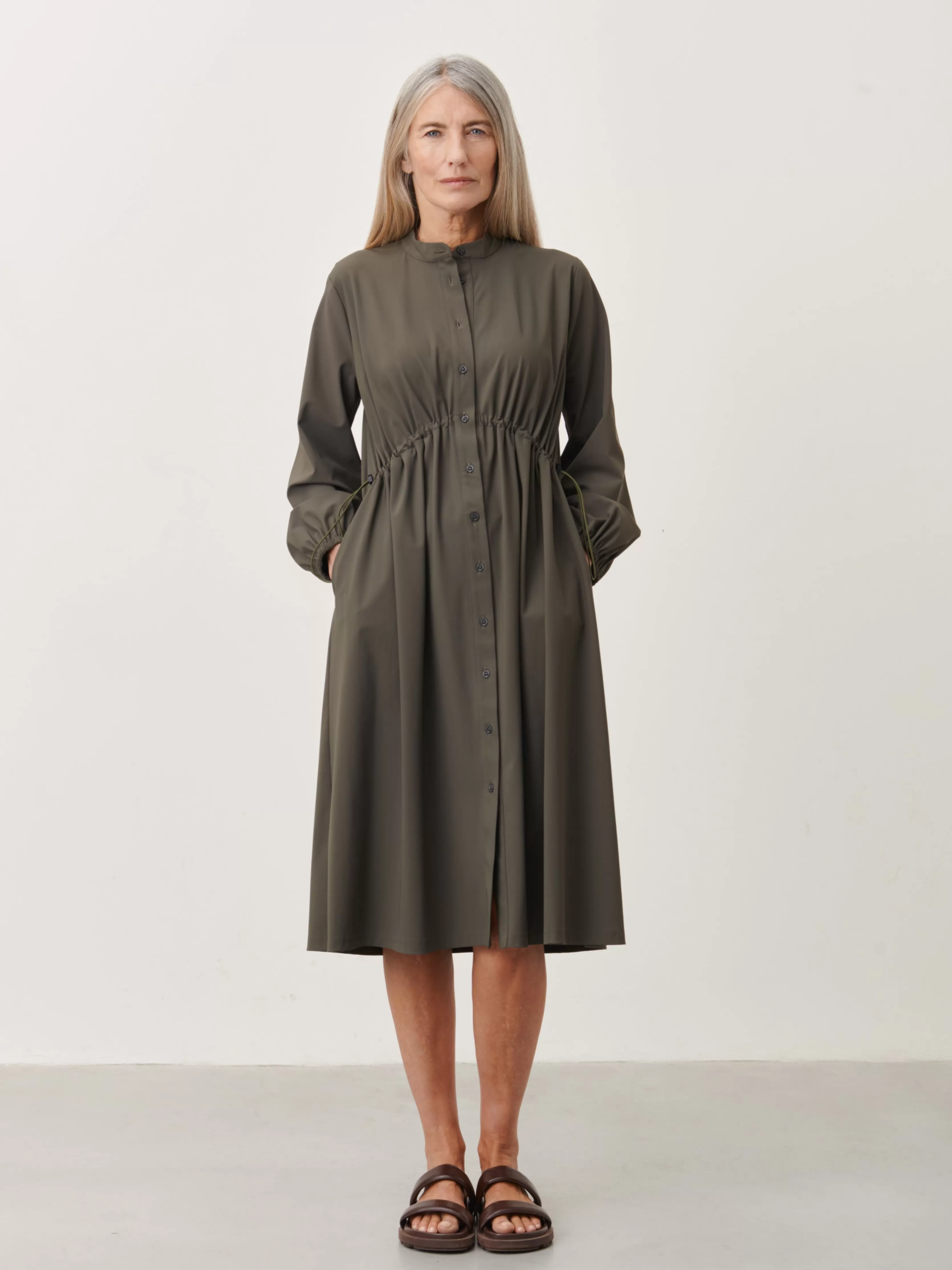 Jane Lushka Dennis Dress Technical Jersey | Army