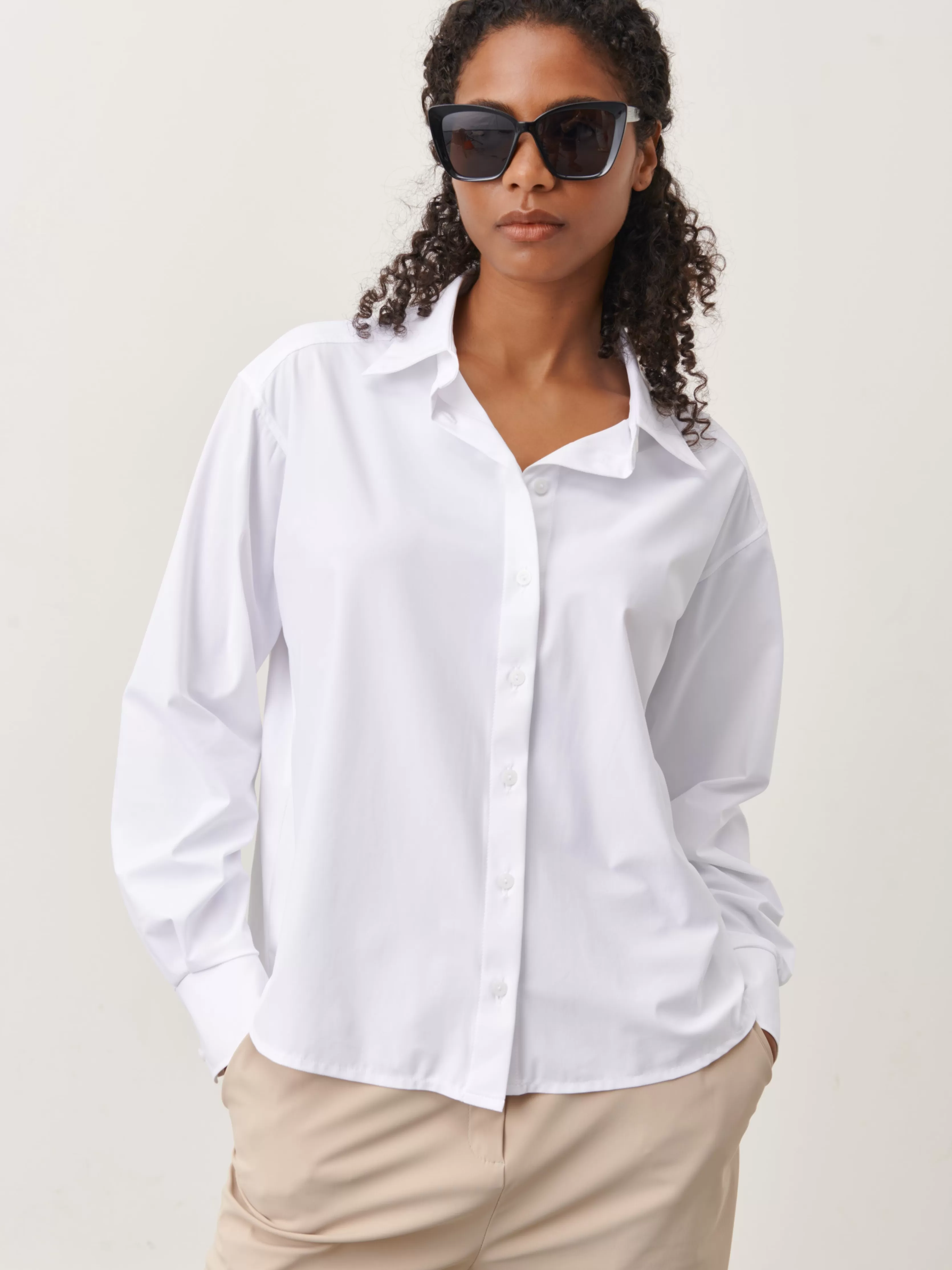 Jane Lushka Ivona Blouse Technical Jersey | White