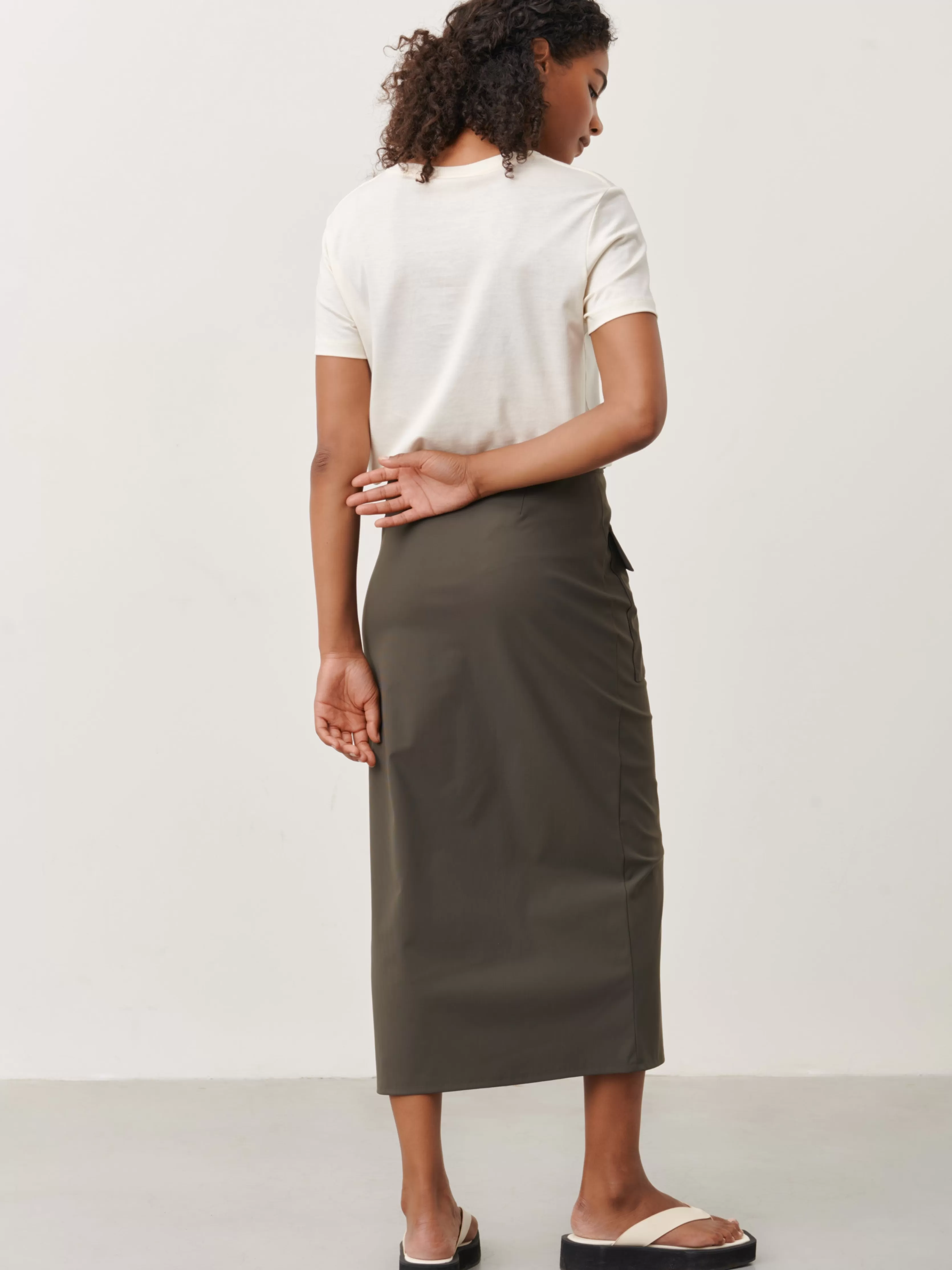 Jane Lushka Lara Skirt Technical Jersey | Army